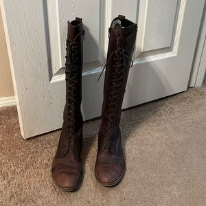 Charles David Brown Lace Up Boots